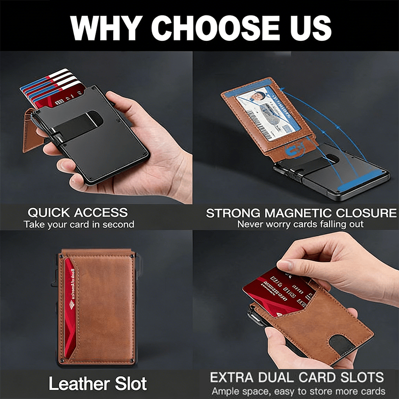 The Ultimate Smart Pop-Up Wallet: Slim, Secure, & RFID Protected