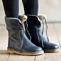 Vintage Buttery-Soft Waterproof Wool Lining Boots