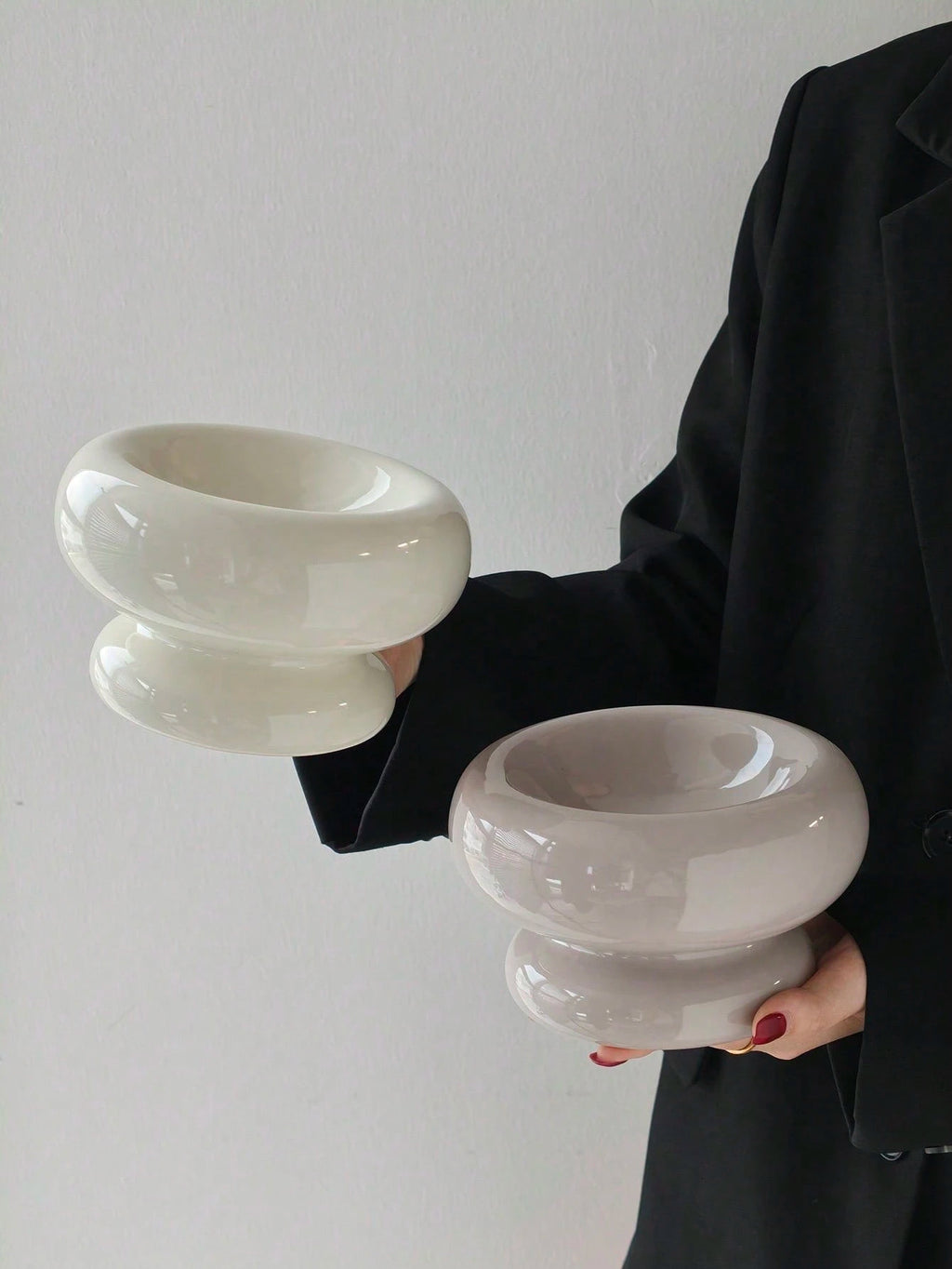 高台式 セラミックペットボウル 滑り止め付き ミニマルデザイン 猫犬用フィーダー