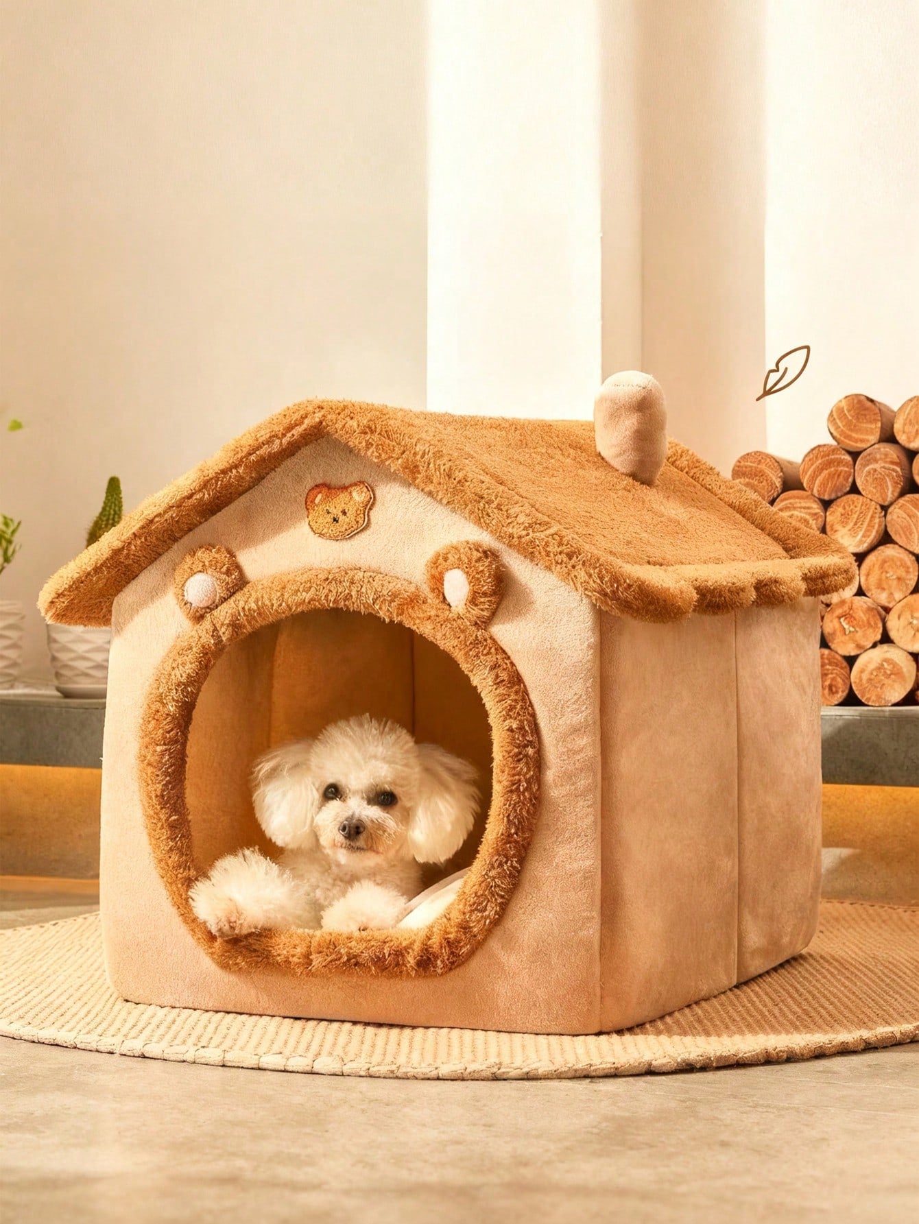 閉じ込め式 四季用 猫犬ベッド 冬暖かい ペット避難小屋