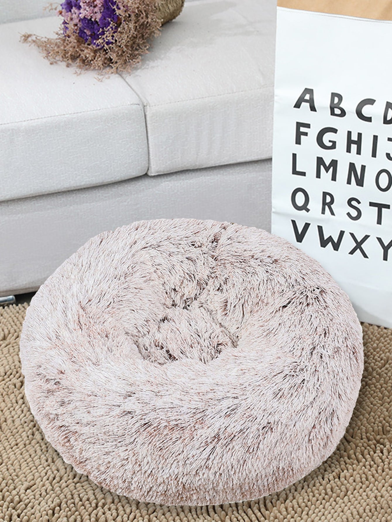 プルッシュラウンドペットベッド 滑り止めボトム付き 冬用対応 スモール / ミディアム / ラージ 犬・猫用