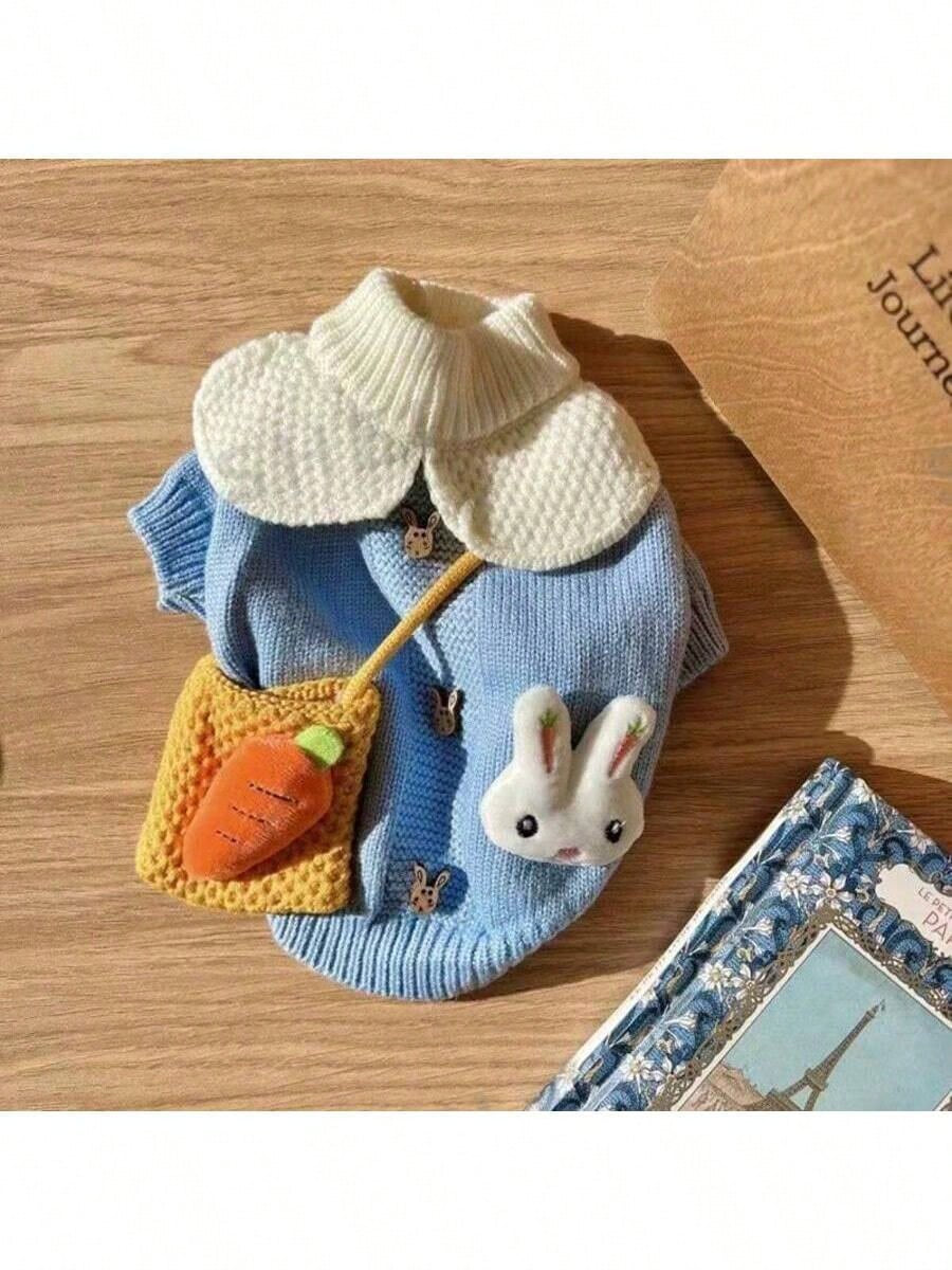 秋冬用 編み込みセーター テディベア、プードル、ビションフリーゼ、猫、犬用