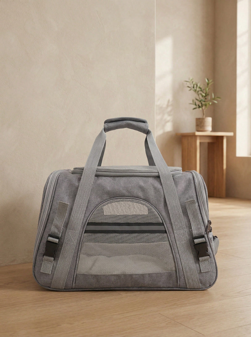 ペットキャリーバッグ 小型犬・中型猫用 最大 6.8kg（15 ポンド相当）対応 手提げ・ショルダー両対応 旅行・飛行機使用可能