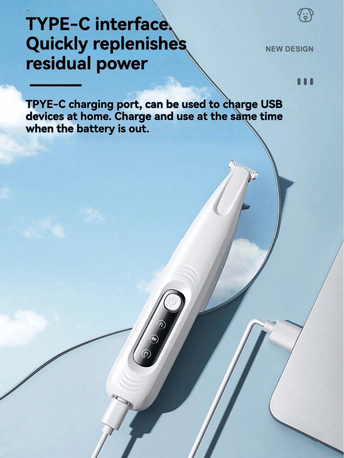 ペット用静音トリマー - USB充電式、防水ペットグルーミングツール、低ノイズ電動クリッパー