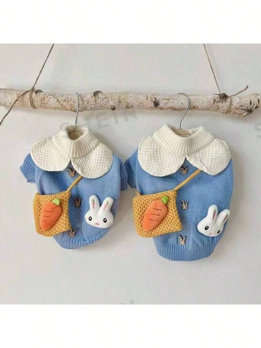 秋冬用 編み込みセーター テディベア、プードル、ビションフリーゼ、猫、犬用