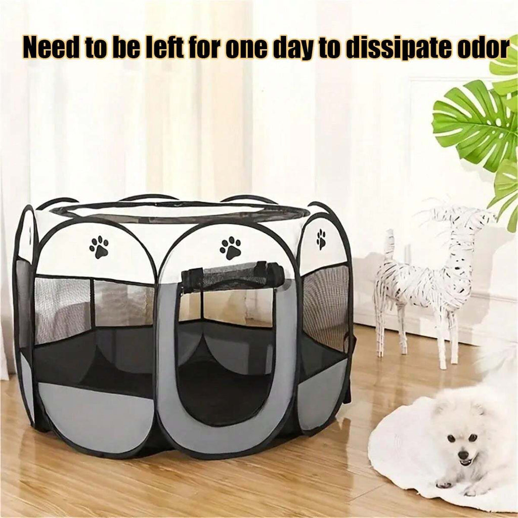 ポータブル 折りたたみペットテント ケネル 八角形フェンス パピー シェルター 使いやすい 屋外 屋内 簡単操作 大型犬 キャットフェンス