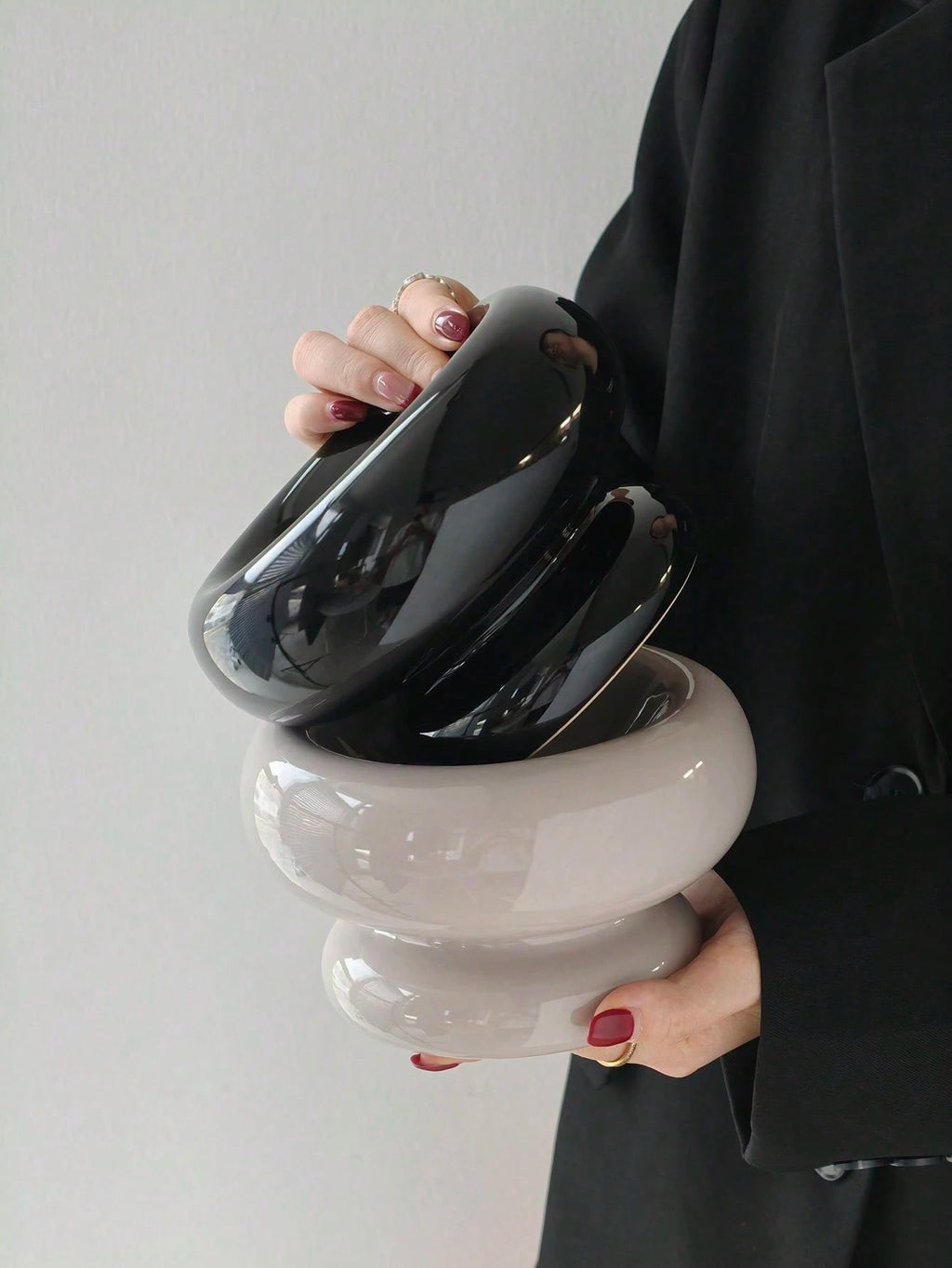 高台式 セラミックペットボウル 滑り止め付き ミニマルデザイン 猫犬用フィーダー