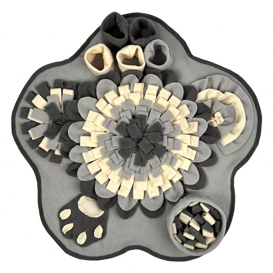 小型犬・中型犬向け 花形 ペット嗅覚マット、スローフィーディングトレーニングパッド、ノーズワークマットのインタラクティブな遊び