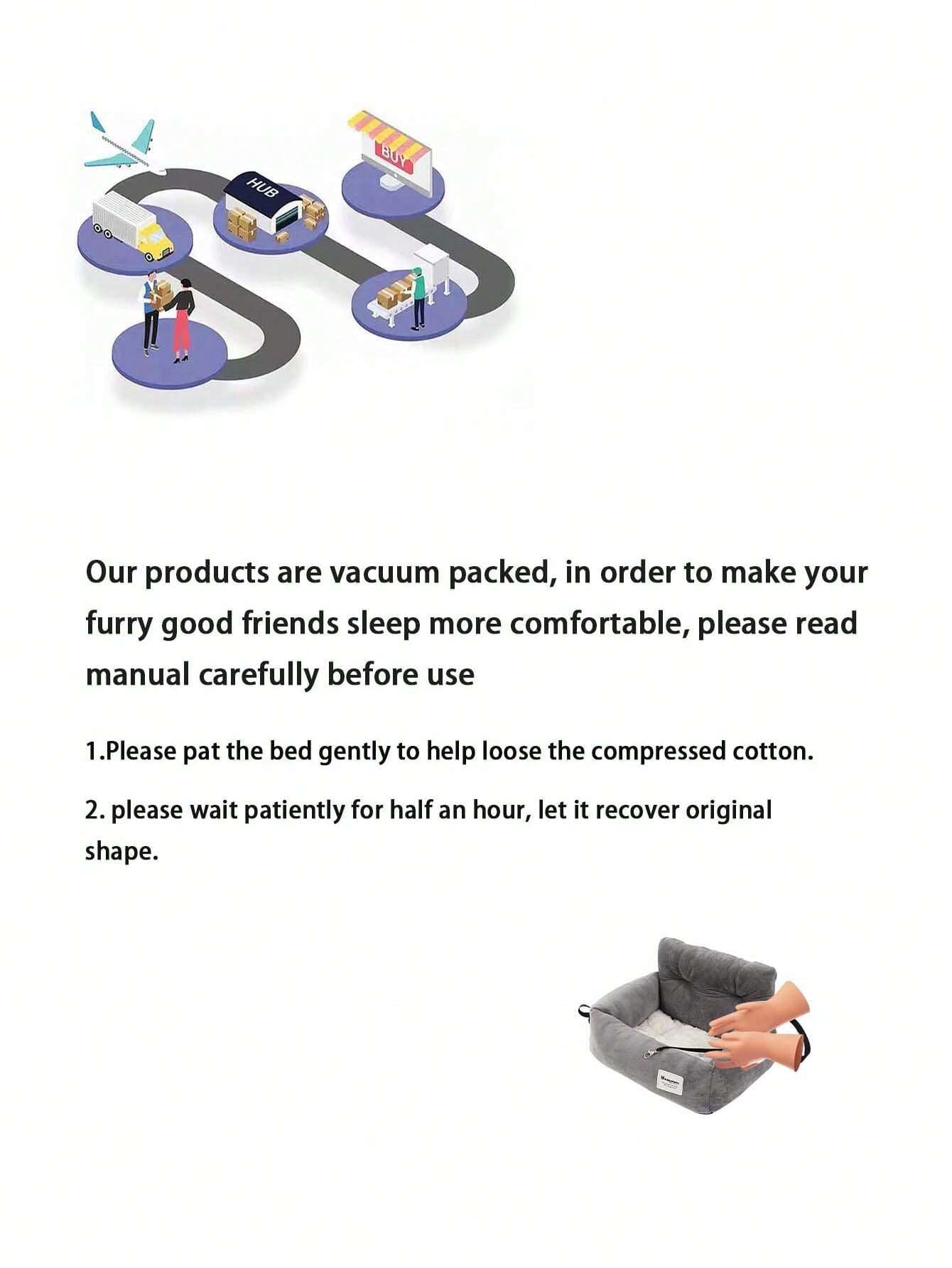 オールシーズン対応 ペットトラベルキャリア 持ち運び簡単 ぬいぐるみカーシート付き 小型～中型犬 / 子犬・子猫お出かけ用キャリーバッグ