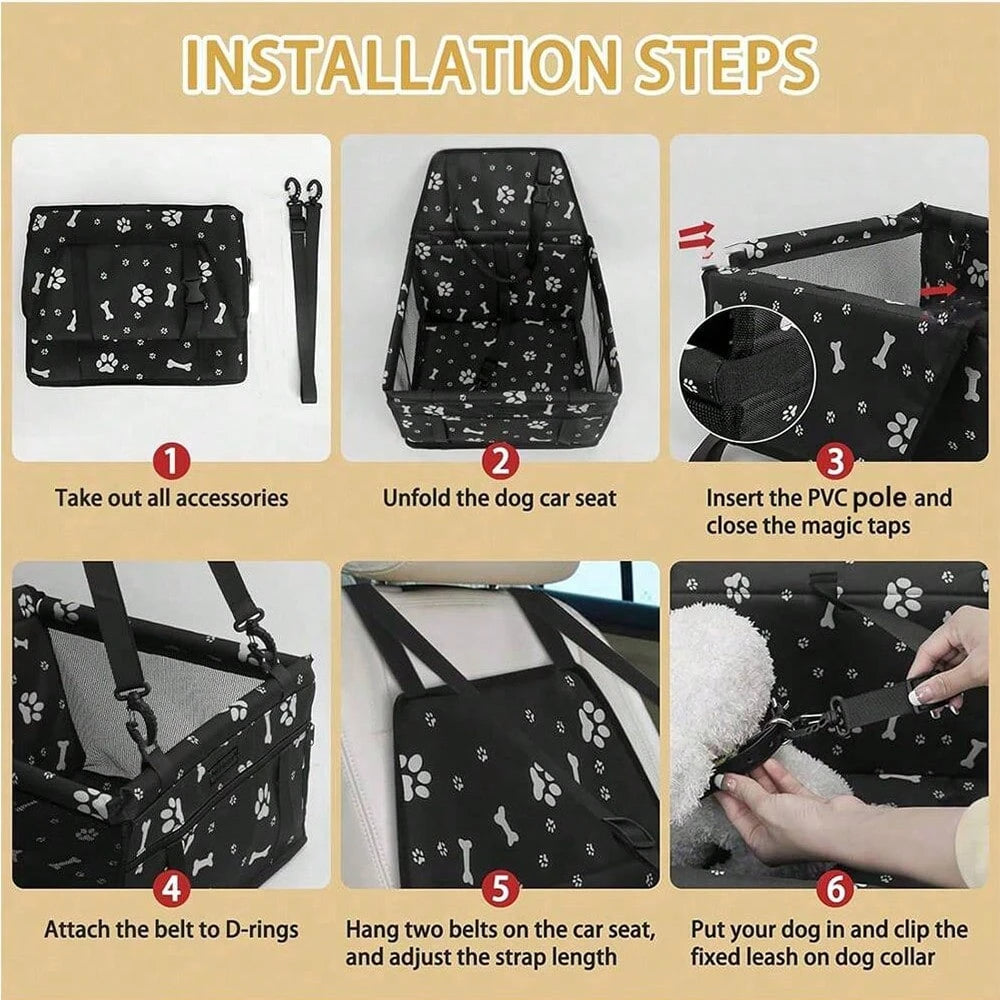 ペットカーシートキャリア 折りたたみ防水 視窓付き 車の前部・後部シート対応 犬猫用 ポリエステル快適設計 クリスマス / ハロウィン / 新年ギフト適用
