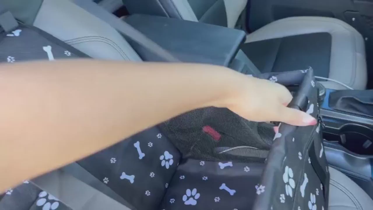 ペットカーシートキャリア 折りたたみ防水 視窓付き 車の前部・後部シート対応 犬猫用 ポリエステル快適設計 クリスマス / ハロウィン / 新年ギフト適用